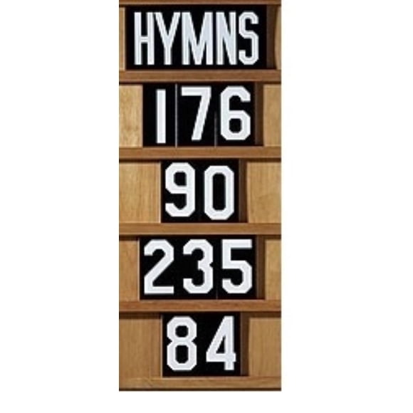 Himno Gifts of Faith con números de tablero con 5 juegos (0-9) e «HIMNOS»