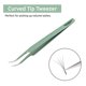 thumbnail image 2 of Pinza para extensiones de pestañas Metaleks de punta curva 12 cm acero inoxidable, 2 of 5