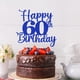 thumbnail image 5 of Decoración para tartas Kaoenla con purpurina para celebrar 60 cumpleaños, 60 años, azul, 5 of 8