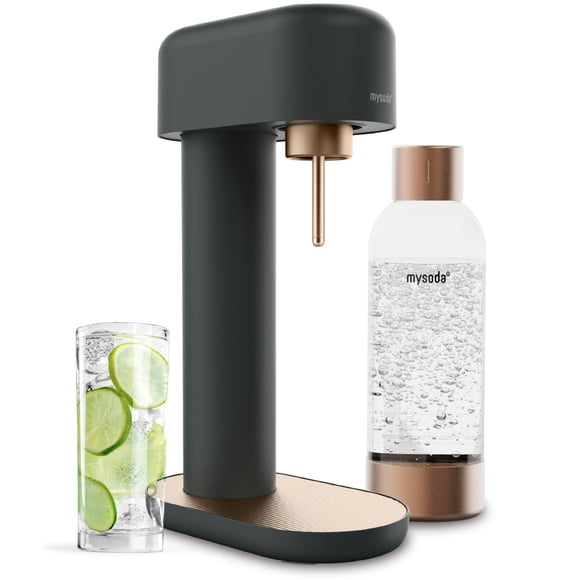 Máquina Para Hacer Agua Con Gas Ruby 2 Con Botella De 1 Litro Cobre Negro