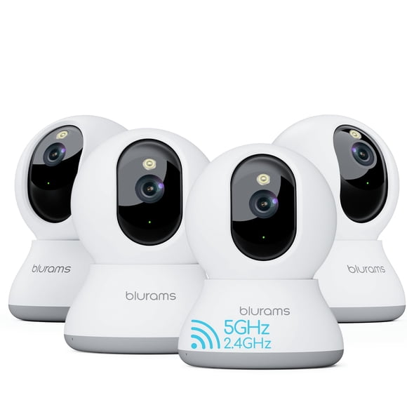 Cámara de Seguridad blurams 2K 360° PTZ Doble Banda Paquete de 4