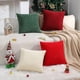 thumbnail image 2 of Xiao Hua Funda de almohada de pana - 40 x 40 cm, funda de almohada de tela de pana suave estilo bohemio con diseño de rayas texturizadas, decoración para el hogar estilo casa de campo, azul, 1 pieza, 2 of 3