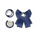 thumbnail image 3 of INSPIRE CHIC Broche de Cinta para Mujer Lazo Corbata Uniforme Escolar Pin Collar Corbata con Perlas Azul, 3 of 4