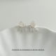 thumbnail image 1 of Mother of Pearl CZ Flower Rose Stud Earrings for Women, Elegant Office Jewelry, 1 of 1