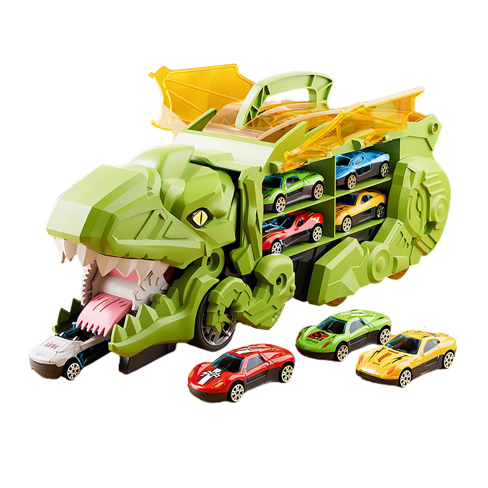 Bothyi - Camión Transportador De Dinosaurios Camión Para Tragar Dinosaurios Para Suministros Para Fiestas Infantiles Verde