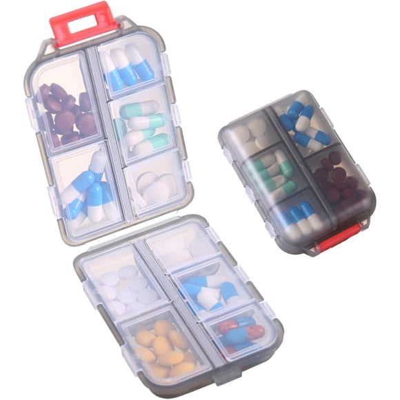 Organizador De Pastillas 10 Compartimentos Compacto