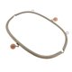 thumbnail image 5 of 24.5cm marco de metal beso broche cerradura de bloqueo cabeza bricolaje bolso bolso gris, 5 of 5
