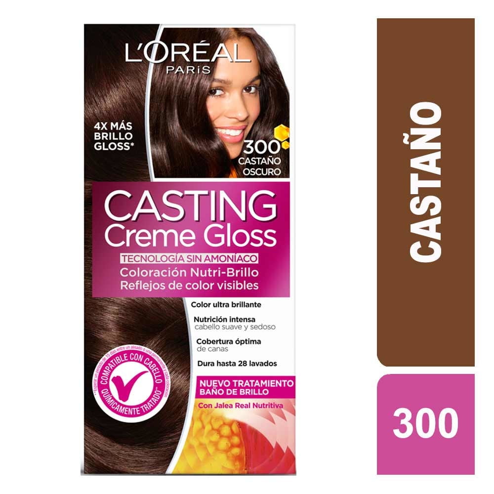 Coloración Cabello Sin Amoníaco Castaño 300 1 Un Casting