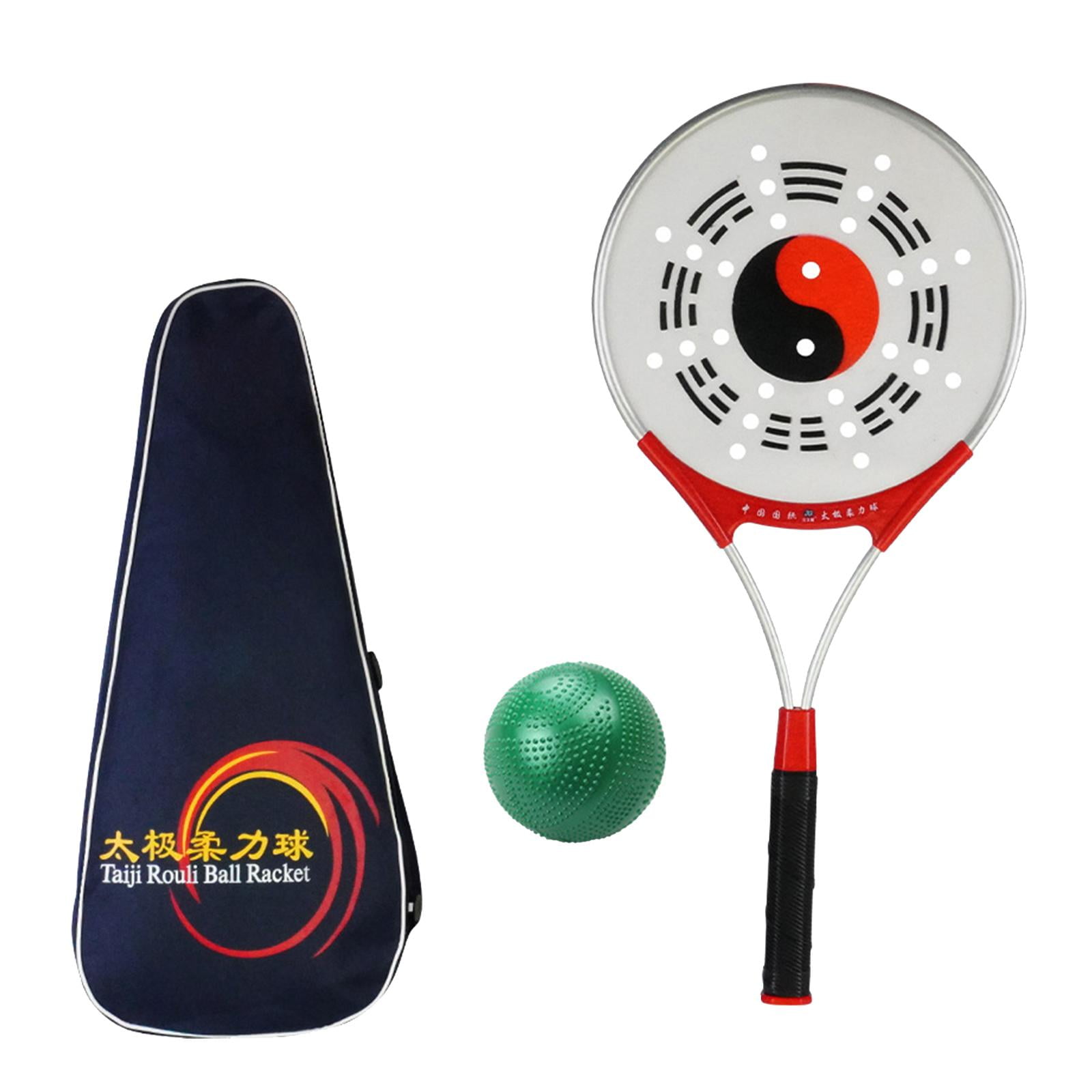 Magideal - Tai Racket Ball Set Softball Fitness Taiji Rouli Ball Raqueta Bolsa De Almacenamiento Para Ancianos Ejercicio Chino Wushu Artes Marciales Deportes Al Conjunto C
