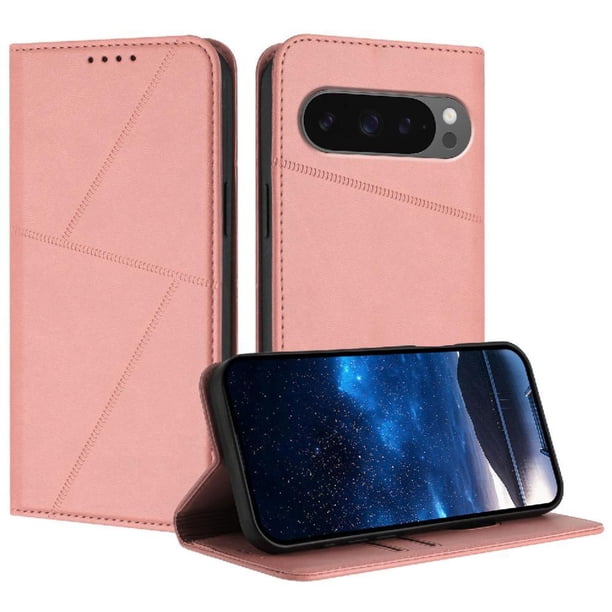 Funda Cartera Magnética para Google Pixel 10 Pro Protección Antichoque con Ranuras Rosa