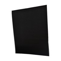 Bothyi - Cortinas Plisadas Temporales Para Ventanas, Sin Perforaciones, De Tela No Tejida, Para Oscurecer Habitaciones, Color Negro, Talla L