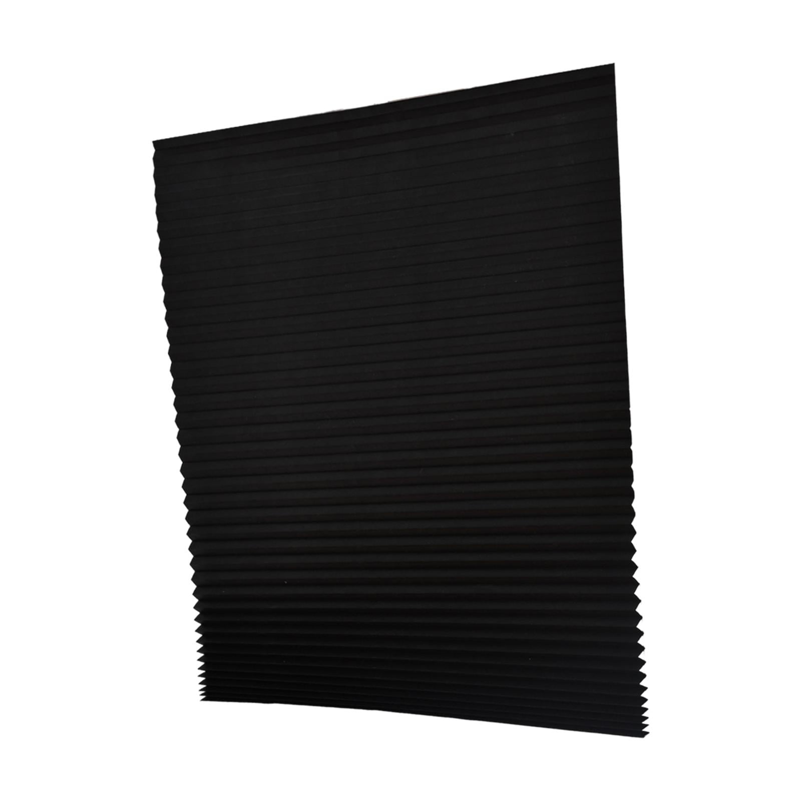 Bothyi - Cortinas Plisadas Temporales Para Ventanas, Sin Perforaciones, De Tela No Tejida, Para Oscurecer Habitaciones, Color Negro, Talla L