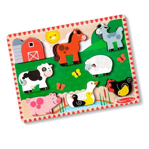 Puzzle didáctico Melissa and Doug 8 piezas granja