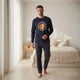 thumbnail image 1 of Pijama Hombre Algodón Estampado Garfield azul M, 1 of 7