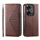 thumbnail image 1 of Funda Flip FOXDOCK para Xiaomi Redmi Turbo 3 5G , Estilo Billetera con Diseño Rombo, Correa de Mano y Soporte, Uso Diario, 1 of 6