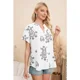 thumbnail image 2 of Blusa Mujer Manga Corta Algodón Botones Diseño Estampado 0076, 2 of 3