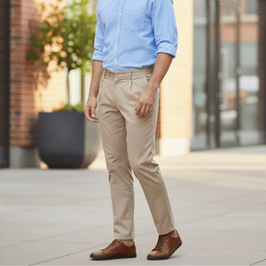 T-World - Pantalón Trabajo Ejecutivo Hombre Gabardina Premium Beige