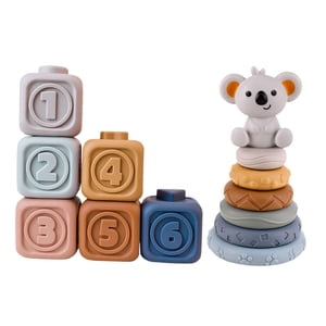 Magideal - Bloques De Construcción Suaves Juguetes Para Bebés Con Números Formas Texturas Montessori Bebé Mordedor Juguetes Para Niños Niñas Bebés Niños Estilob