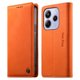 thumbnail image 1 of Funda Billetera de Cuero para [Xiaomi Redmi Note 14 4G], Bloqueo RFID, Tarjetas y Soporte Naranja, 1 of 5