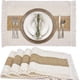 thumbnail image 1 of Conjunto de alfombras de 4, decoración de mesa y alfombras de estilo de granja Cáñamo de algodón, para mesa de comedor, caramelo, 1 of 3