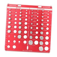 Magideal - Comprobador De Roscas Para Tuercas Y Tornillos, Métrico Estándar, 34 Orificios, Herramienta Práctica Para Medir Roscas De Tornillos, Herramienta De Rojo