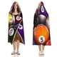 thumbnail image 3 of Billar Manta Capa Con Capucha Anti bolitas Manta De Lana Ártica Suave Manta Portátil De Felpa Ligera Y Lujosa Poncho Para Siesta En Casa Y Oficina 100*130cm, 3 of 6