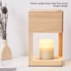 thumbnail image 2 of Lámpara calentadora de velas, lámpara calentadora de velas de madera de arriba hacia abajo, lámpara de cera derretida con calor, lámpara de cera derretida para decoración del hogar, tarro de vela, 2 of 7