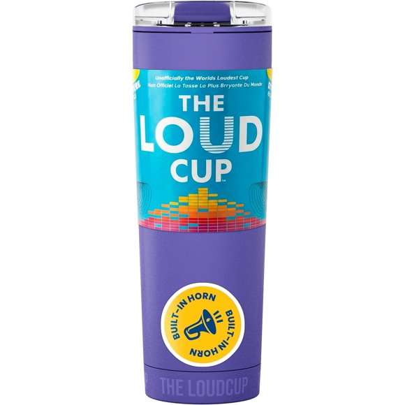 Botella de Agua Loud Cup 650 ml 2‑en‑1 Púrpura Real