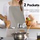 thumbnail image 4 of Paquete de 2 delantales de cocina NLUS con babero ajustable unisex, 4 of 7