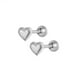 thumbnail image 1 of Aro Seguridad Corazón Plata S925 Chapado Oro Blanco, 1 of 3