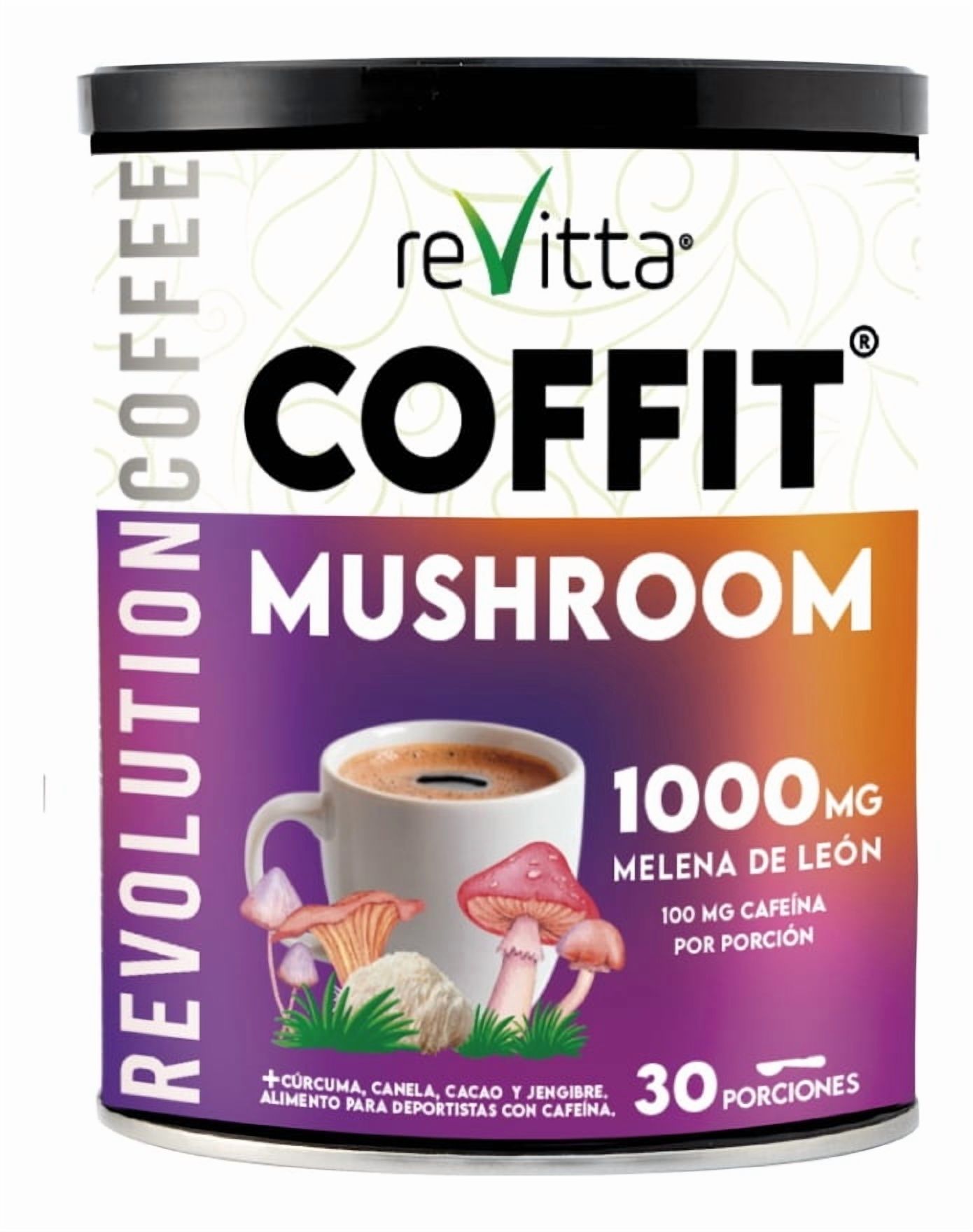 Revitta Wellness - Café Coffit Mushroom + Melena De León 300G. Hongo Adaptógeno