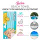 thumbnail image 2 of Toalla Barbie de algodón supersuave para baño/piscina/playa, 148 x 71 cm, 2 of 5