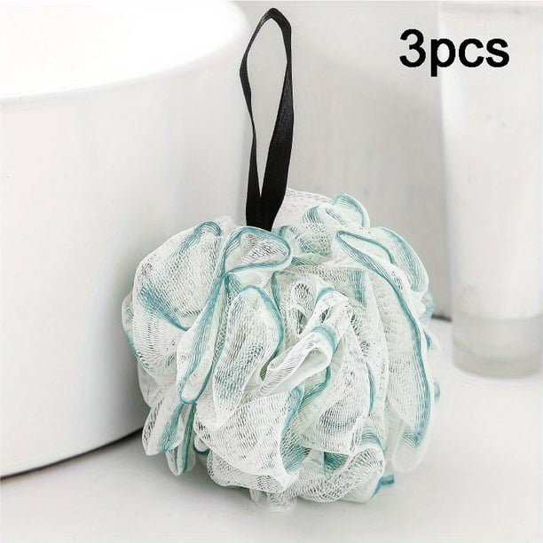 Indulge in Luxurious Bathing with our High-Grade Bath Ball - Available in 1pc/3pcs, Gradient Color, Super Soft Foaming Net, Non-Scattering Bath Flower, Dual Use For Scrubbing