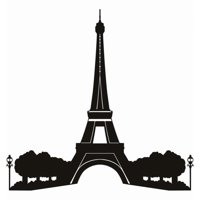 Rienda Libre Graphics - Decomural Eiffel Tower Paris Skyline Ws-19171
