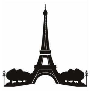 Rienda Libre Graphics - Decomural Eiffel Tower Paris Skyline Ws-19171