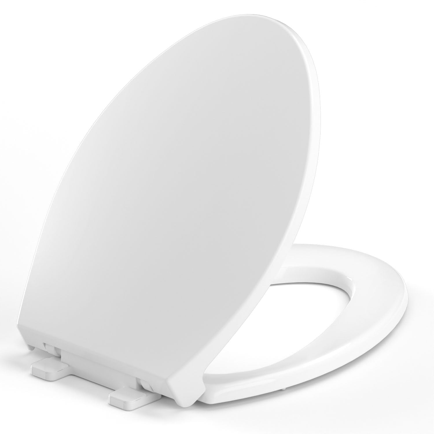 Asiento De Inodoro Eillbar 47 Cm Ovalado, Suave Y De Cierre Lento, Blanco
