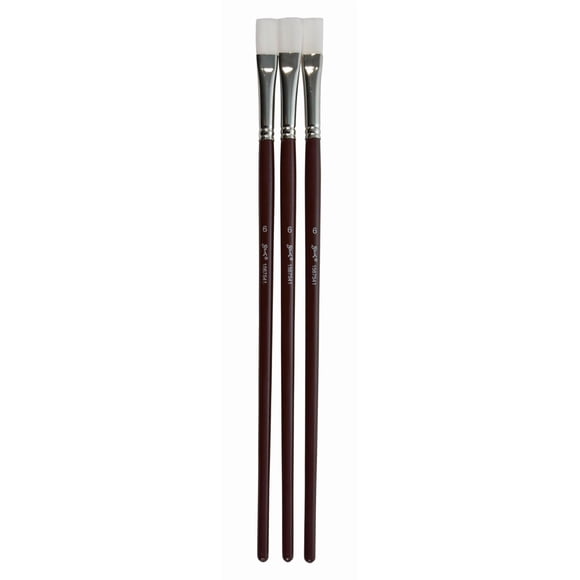 Pinceles para pintura Sax Optimium White Taklon Brights, tamaño 6 (paquete de 3)