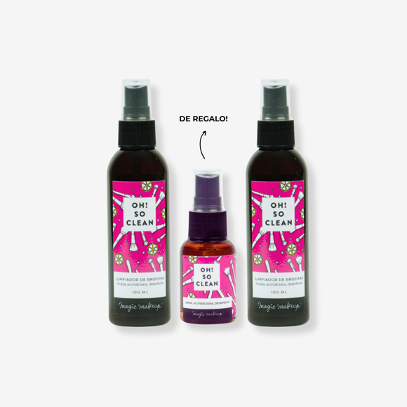 Pack Pyme Lover: 2 Limpiadores de Brochas Oh! So Clean 100ml + 35ml de Regalo Magic Makeup