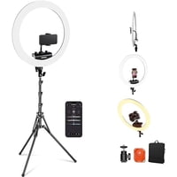 Ring Light Neewer Rp18B Pro De 18 Pulgadas Con Soporte Y Soporte Para Teléfono