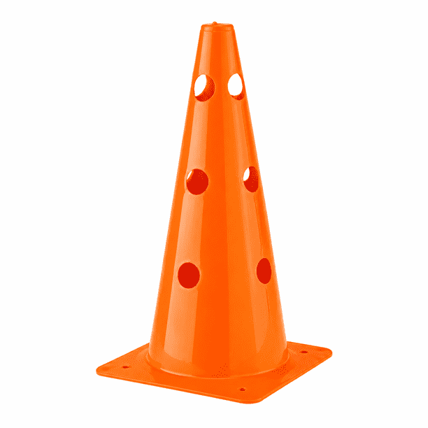 Cono de Entrenamiento 48 cm con Orificios y Punta Superior Cerrada