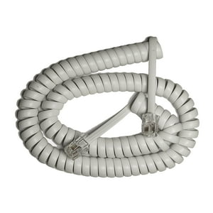 Cable De Teléfono Retráctil Blanco 3 Mts Macrotel