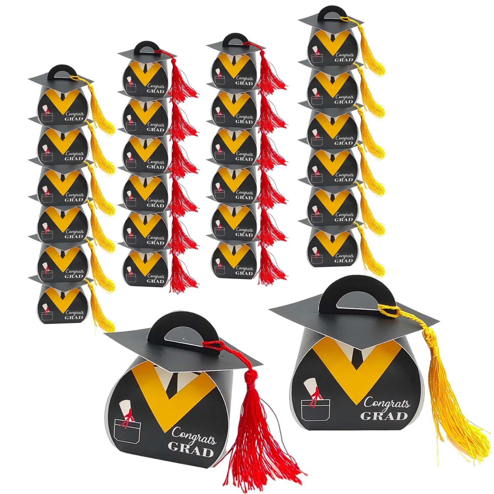 Bothyi - 50pcs Graduación Caps Cajas De Regalo Celebración Cajas De Regalo Fiesta De Graduación