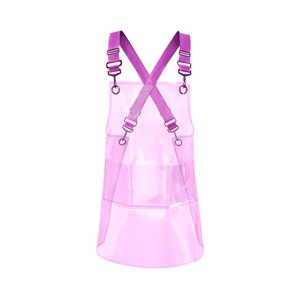 Magideal - Delantal Transparente, Delantal Para Pintar, Delantal Nórdico Para Barbacoa, Delantal Para Hornear, Accesorios De Peluquería Para Cosméticos, Cafeterí Rosa