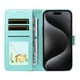 thumbnail image 4 of Funda Billetera FOXDOCK Compatible con iPhone 15 Pro, Diseño Perrito Tierno, Ranuras para Tarjetas y Soporte Plegable, 4 of 6