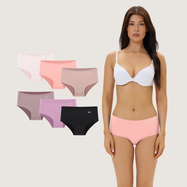Pack de 6 Calzones Pantaleta Microfibra Corte Laser Mujer
