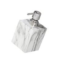 Bothyi - Dispensador De Jabón Rústico, Botella De Loción Con Bomba Vacía Para Cocina, Baño, Baño, Blanco Y Plateado