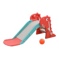 Magideal - Dinosaurio En Forma De Tobogán Escaleras Juguetes De Desarrollo Juego De Deslizamiento Suave Material Didáctico Diapositivas Juguete Para Guardería Rojo