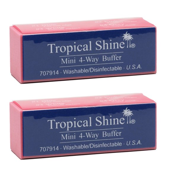 Lima de uñas Tropical Shine Mini 4 caras - Pack de 2