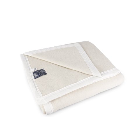 El Castillo - Frazada 90% Lana, 10% Acrílico Blanco King