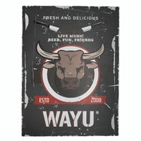 Wayu - Cuadro Deco Toro 40*30Cm